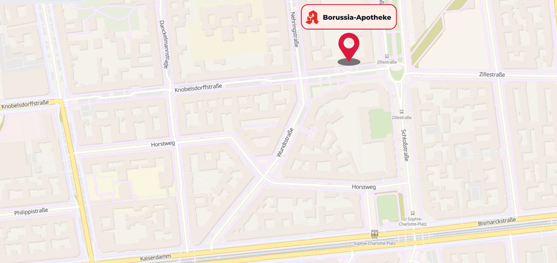 Borussia-Apotheke Berlin-Charlottenburg Anfahrt Karte Borussia-Apotheke Berlin-Charlottenburg Anfahrt Karte